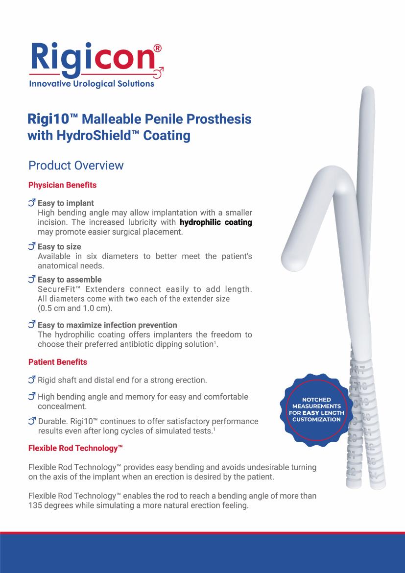 Rigicon RIGI10™ Malleable Penile Prosthesis
